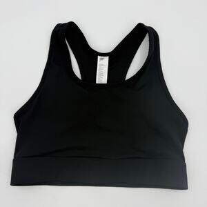 FABLETICS Sports Bra Medium Impact Womens Size L V-Neck Pullover Pocket Black